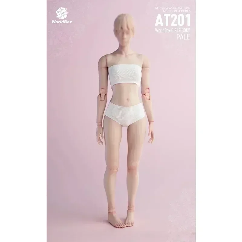 Worldbox AT201 AT202 1/6 Scale Girl Normal Fat Leg Joint Flexible Body 12\'\' White Light Tan Skin Female Soldier Action Figure