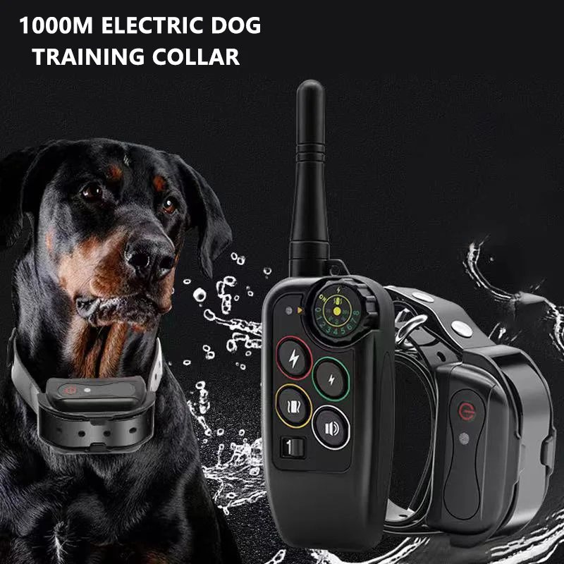 1000m Electric Dog Training Collar Remote Control Waterproof training dogs collars For All Size Shock Vibration Sound