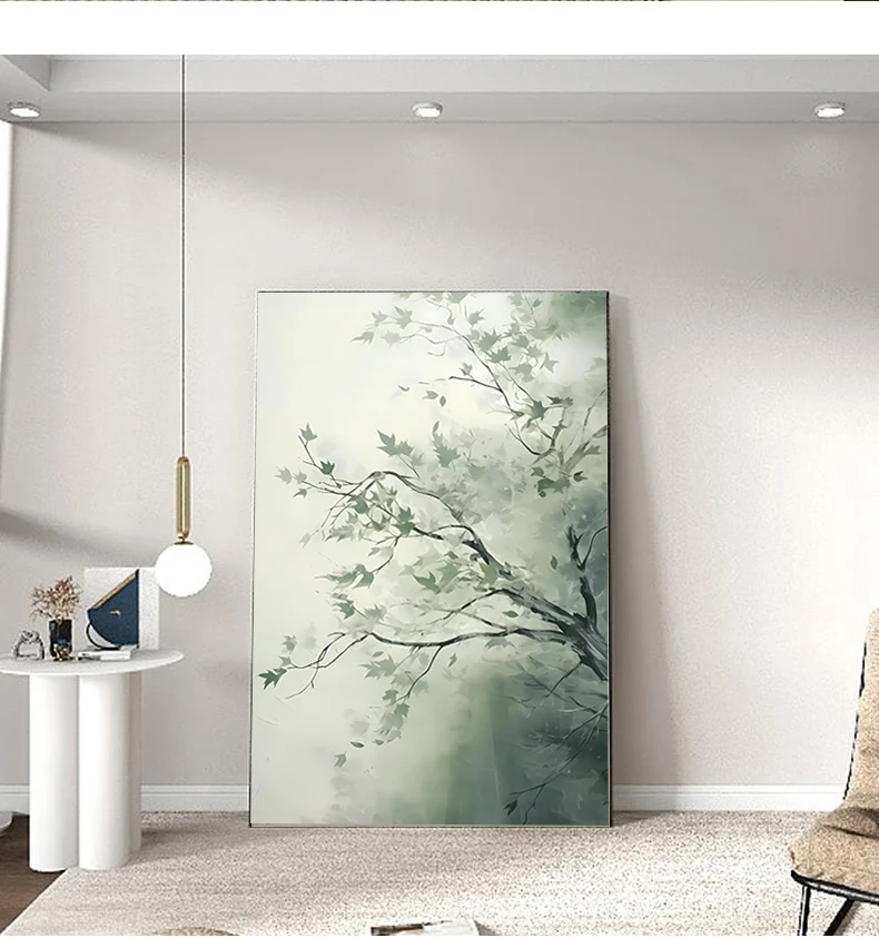 Minimalist Modern Meilan Daisy Print Art Canvas Poster, Living Room, Study, Foyer, Bedroom, Landscape Decor, Lot Style