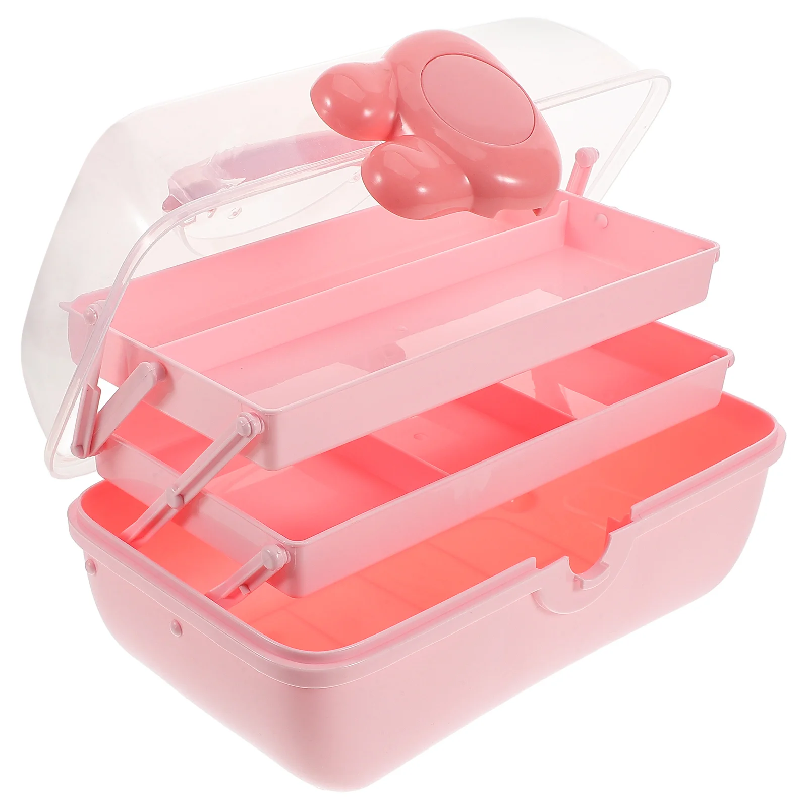 

Multifunctional Organizer Box Large Capacity Dustproof Storage Box for Car Desktop Accessories Sewing Jewelry