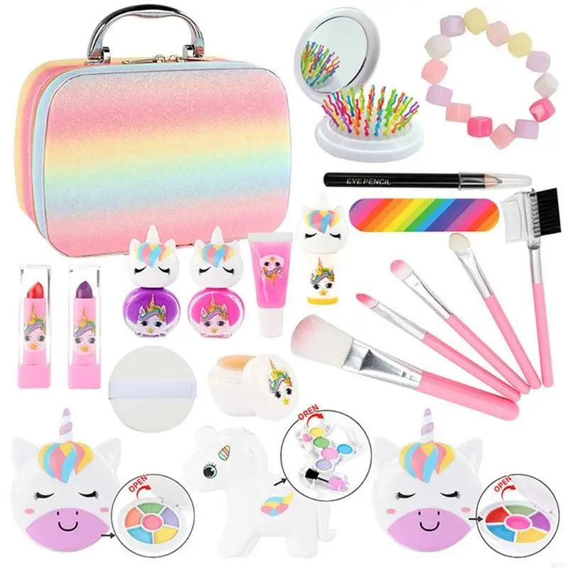 Kid Make -up Kosmetische Spielbox Prinzessinnen Make -up Girl Spielzeugspielset ungiftiges Spielzeug