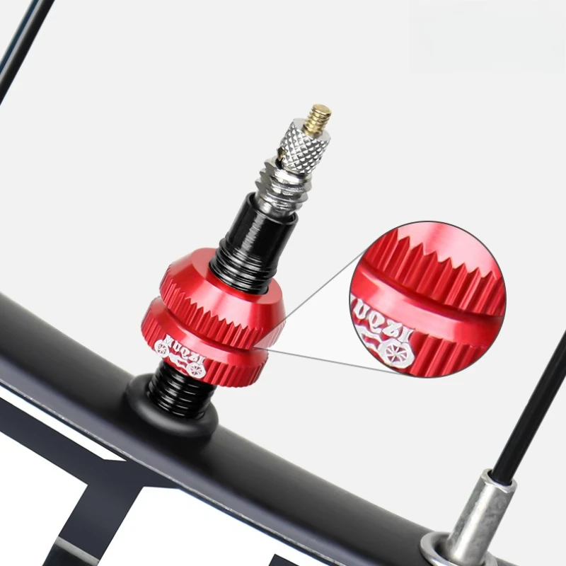 

2Pcs Bike Tubeless Tire Presta Valve Nut MTB Road Bicycle Rim Aluminum Ultralight Valve Cap Cycling Repair Parts