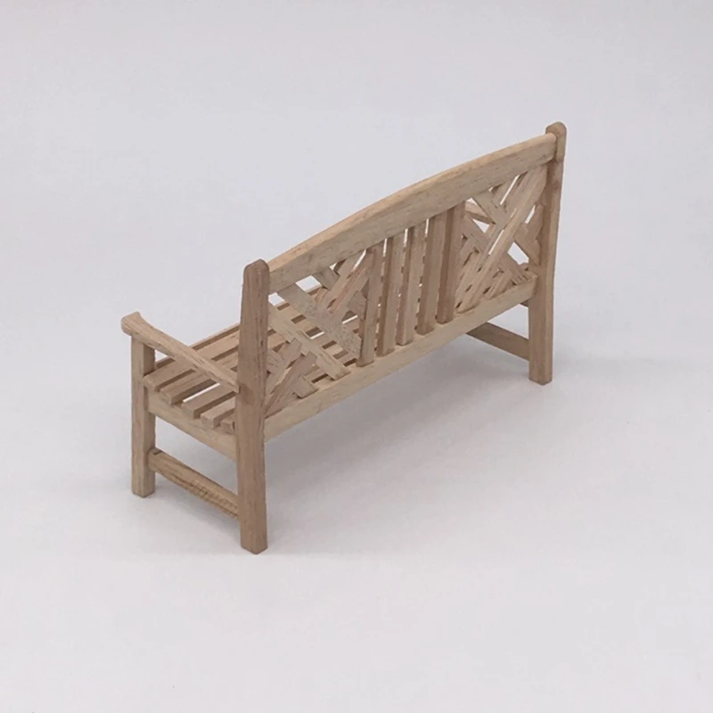 Miniatures Benches Chair Zakka Model Doll House Toy for 1:12 Scale House