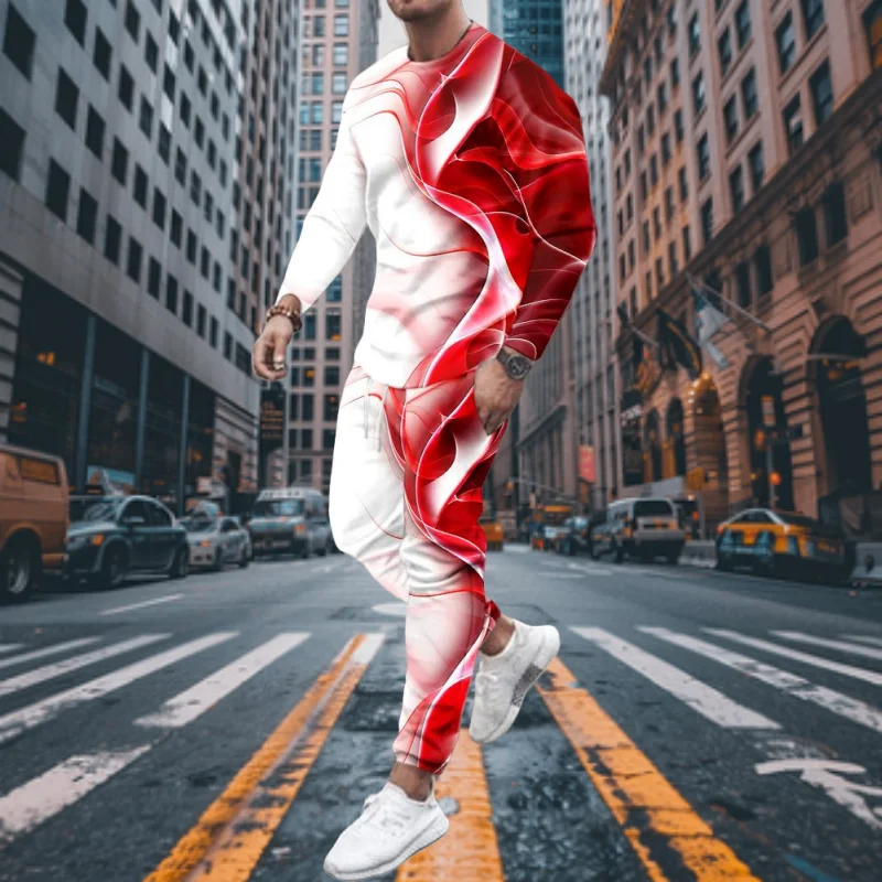 

New 2025 Men's Quick-drying Long-sleeved Trousers Suit Fashion Trend High-quality Simple Suit Luxury Casual Breathable Suit