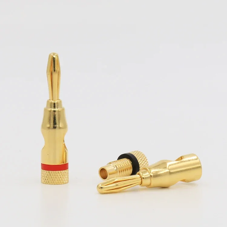 VB412AG الموز المكونات مطلية بالذهب سلك مكبر الصوت المجرف موصل طرفي التوصيل
