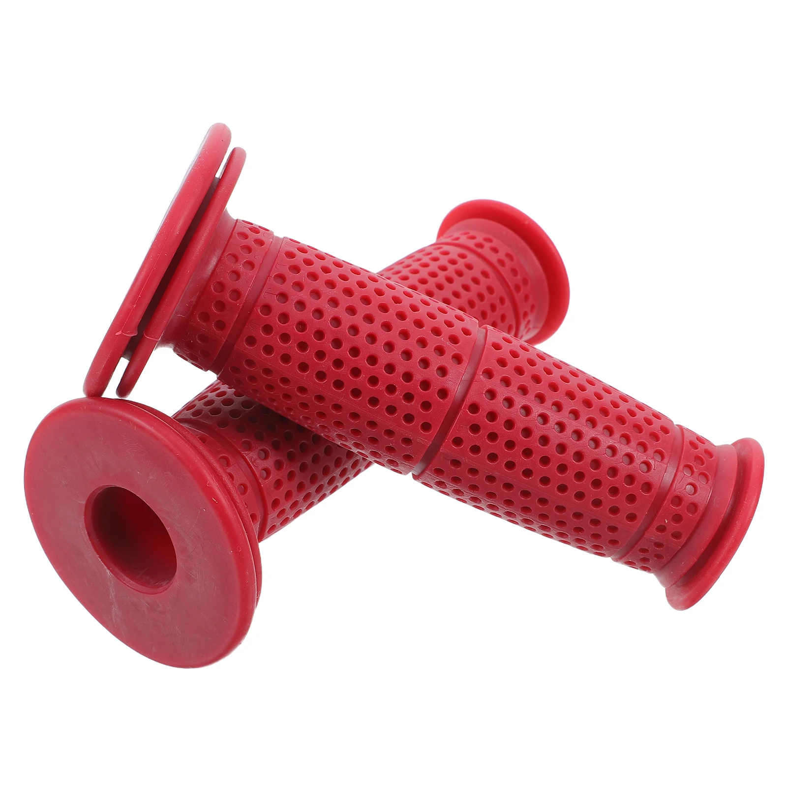 

2 Pcs Retro Handgrip Cover Red Grips for Bike Motorcycle Throttle Accessories Handlebar Motorcycles