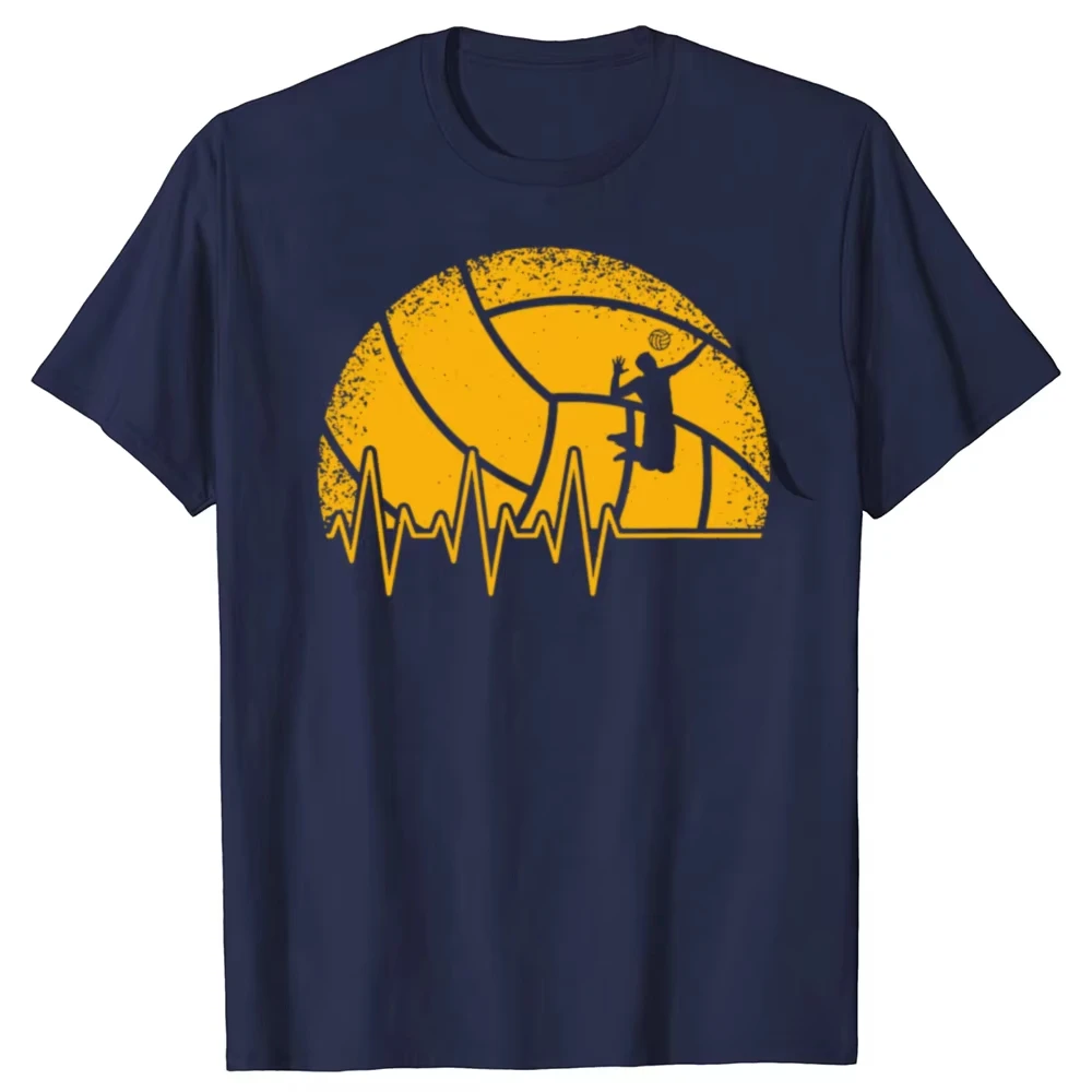 

Heartbeat Волейболист Спортивные футболки Хип-хоп Уличная футболка Camisetas 2025 Классическая популярная футболка