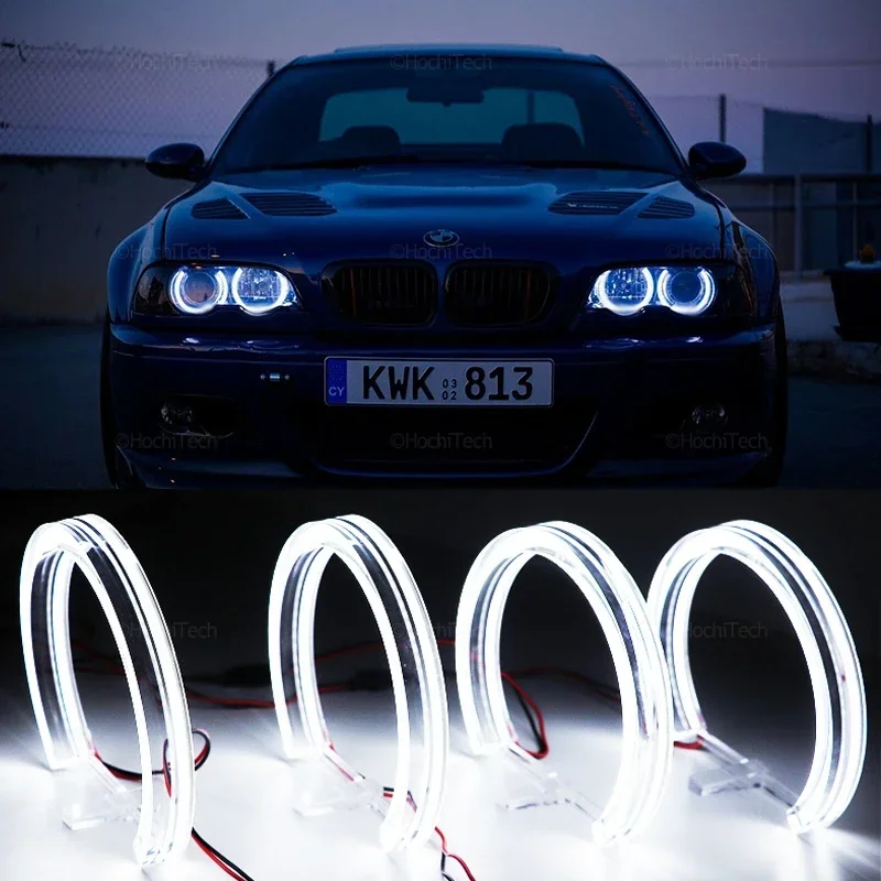 For BMW 3 5 7 Series E36 E46 E39 E38 728i 740d 325i 328i 740i 730d Retrofit DTM Style LED Crystal Angel Eyes Rings Kit