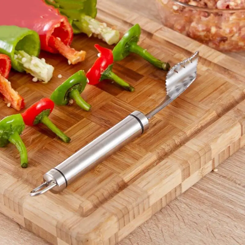 Cuchillo de acero inoxidable 304 para cortar pimienta y melón, utensilios de cocina para el hogar, deshuesado, pepino, crujiente