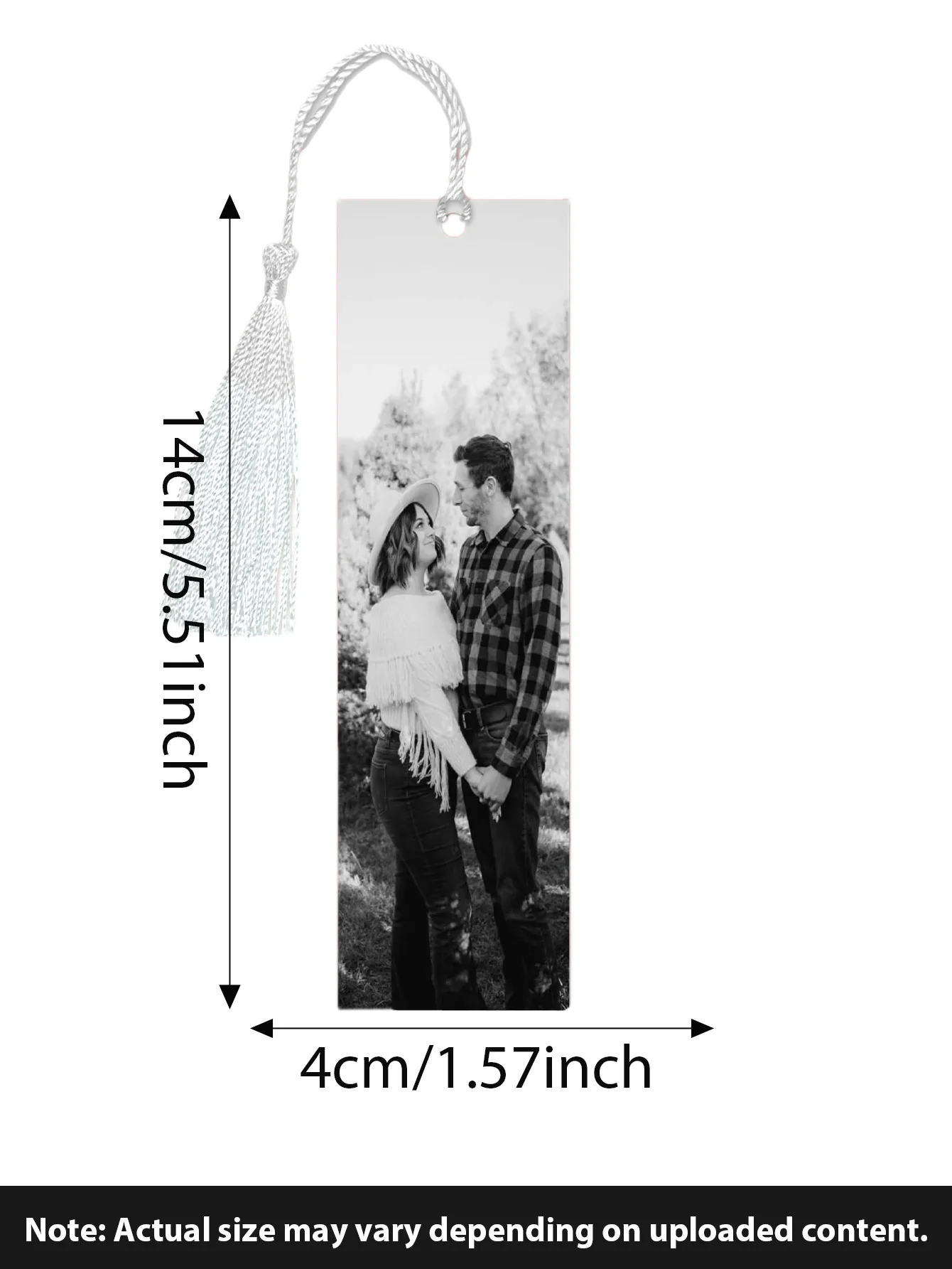 1PC Custom Bookmark - Personalized Wooden Memorial Bookmark, Custom Image for Life Records, Delightful Laser Engraved Gift for D