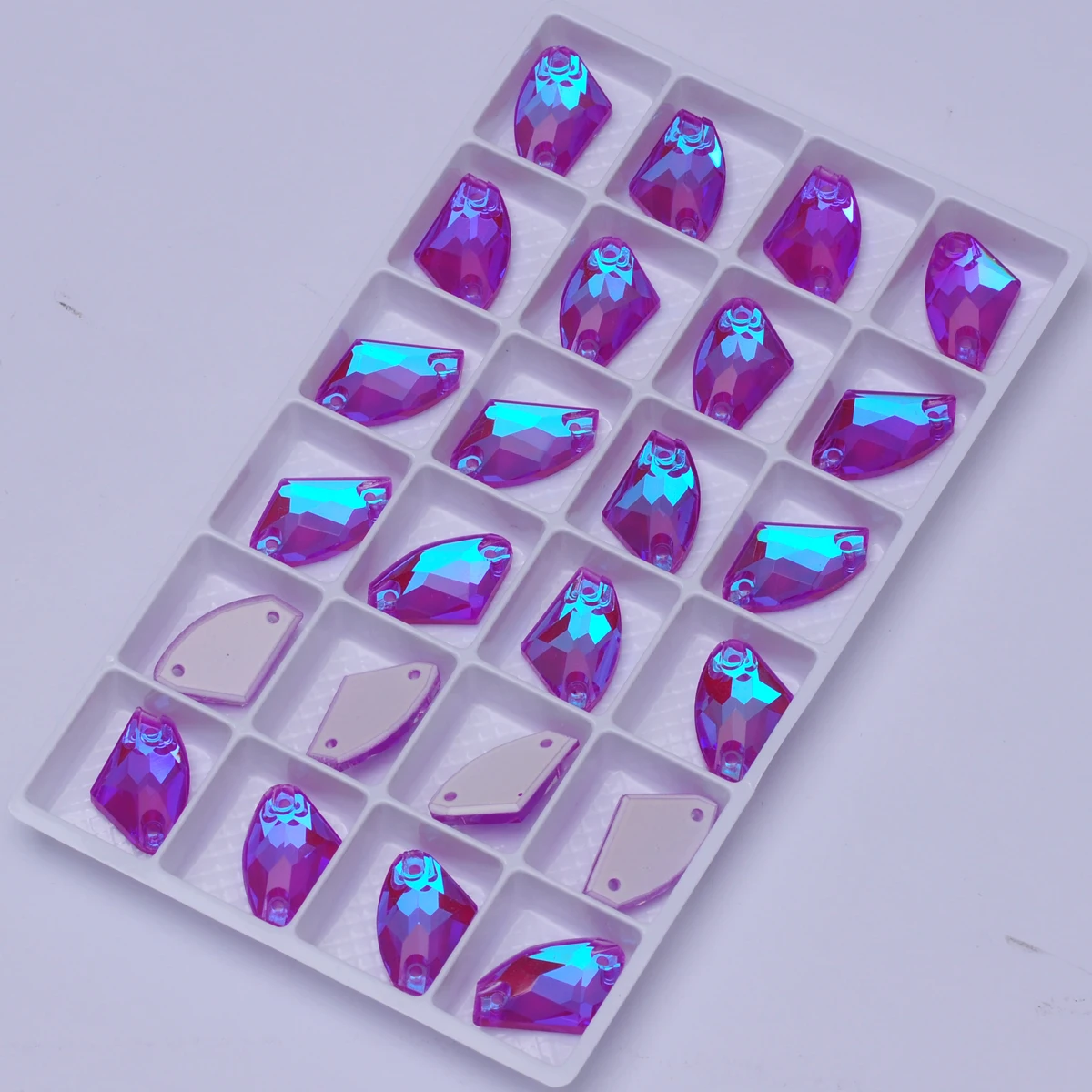 Galaktische Neonkanten mit Abschrägungen K9-Glas Nähsteine Flache Rückseite DIY-Bastelzubehör Aufnähbare Strasssteine für Kleidung, Kleider, Taschen – Detail 9