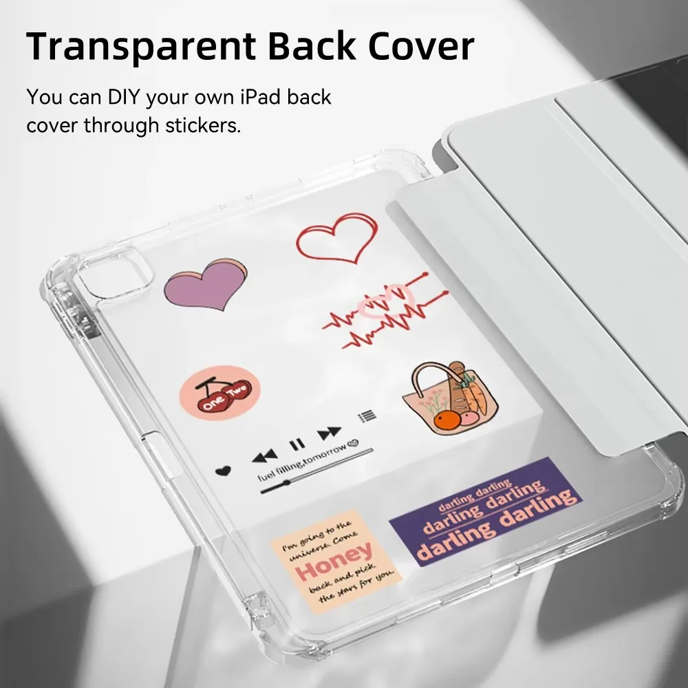 For 2025 iPad Air 11 Case iPad 10th Generation 11th A16 9th Cover Gen iPad Pro11 4 5 10.9in 12.9 M2 M3 M4 Pencil Holder Case