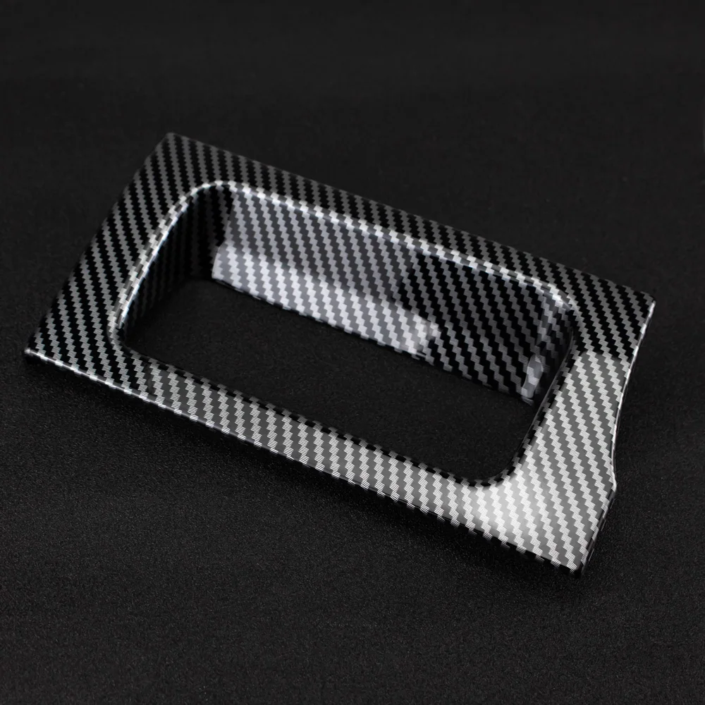 1pc ABS Carbon Fiber Color or Red Headlight Switch Button Frame Cover Trim Interior Decorative for LHD Ford Ranger Everest 2023