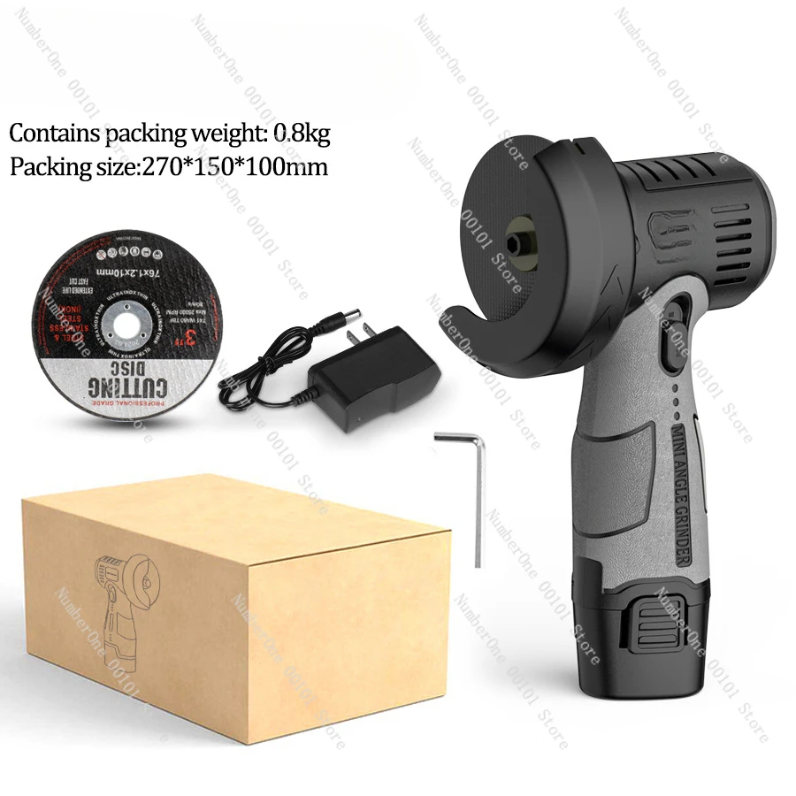 angle grinder, portable lithium battery wireless small angle grinder grinding, cutting and polishing mini polishing machine