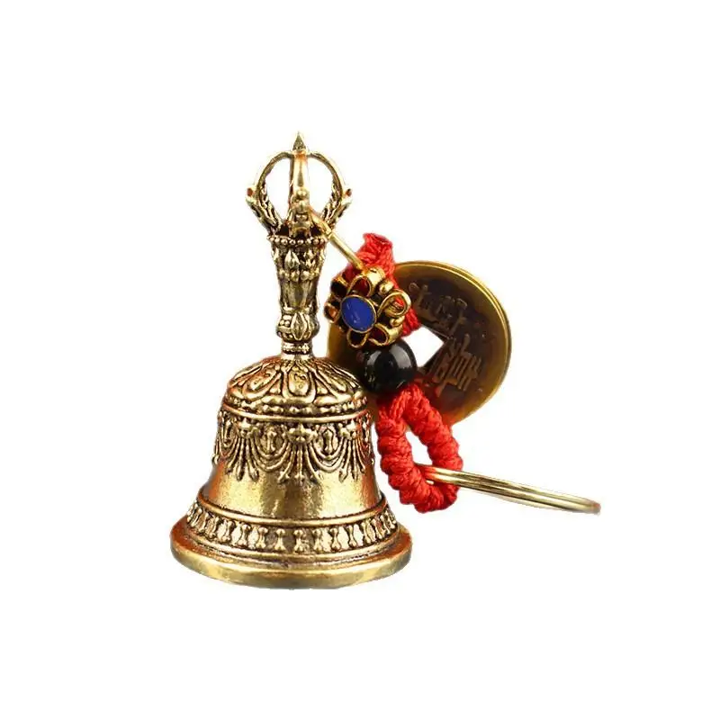 Retro Copper Bell Wind Chimes Brass Crafts Die-casting Falling Wind Chimes Tibetan Bronze Bell Ideas Copper Bell Pendant