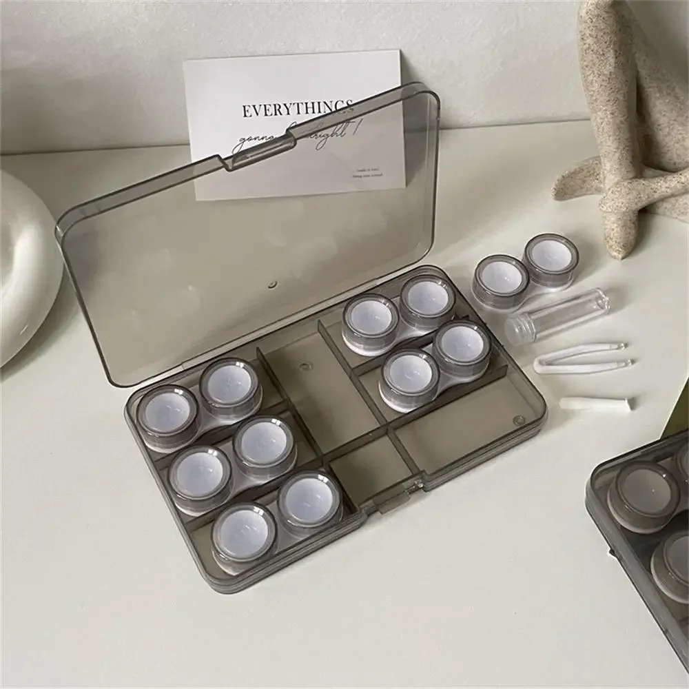 6 Pair Contact Lens Case Contact Lens Storage Box Portable Travel Contact Lenses Case Soak Container Lenses Box for Beauty Pupil image 5