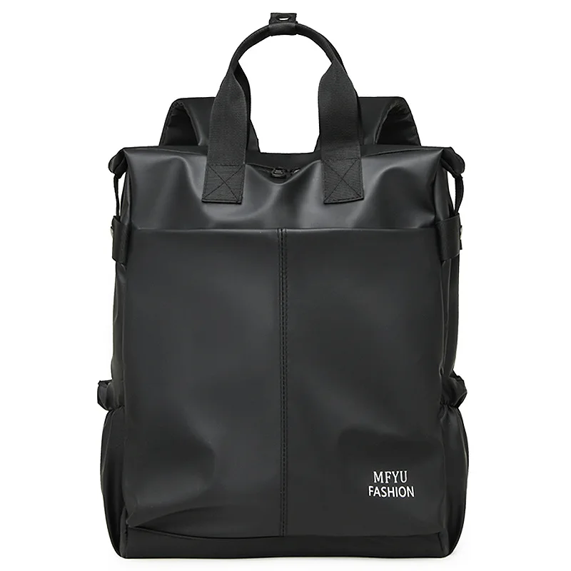 Men's Leisure PU Film Backpack Travel Business Portable Commuting to work Backpack High-end Waterproof Computer School Bag