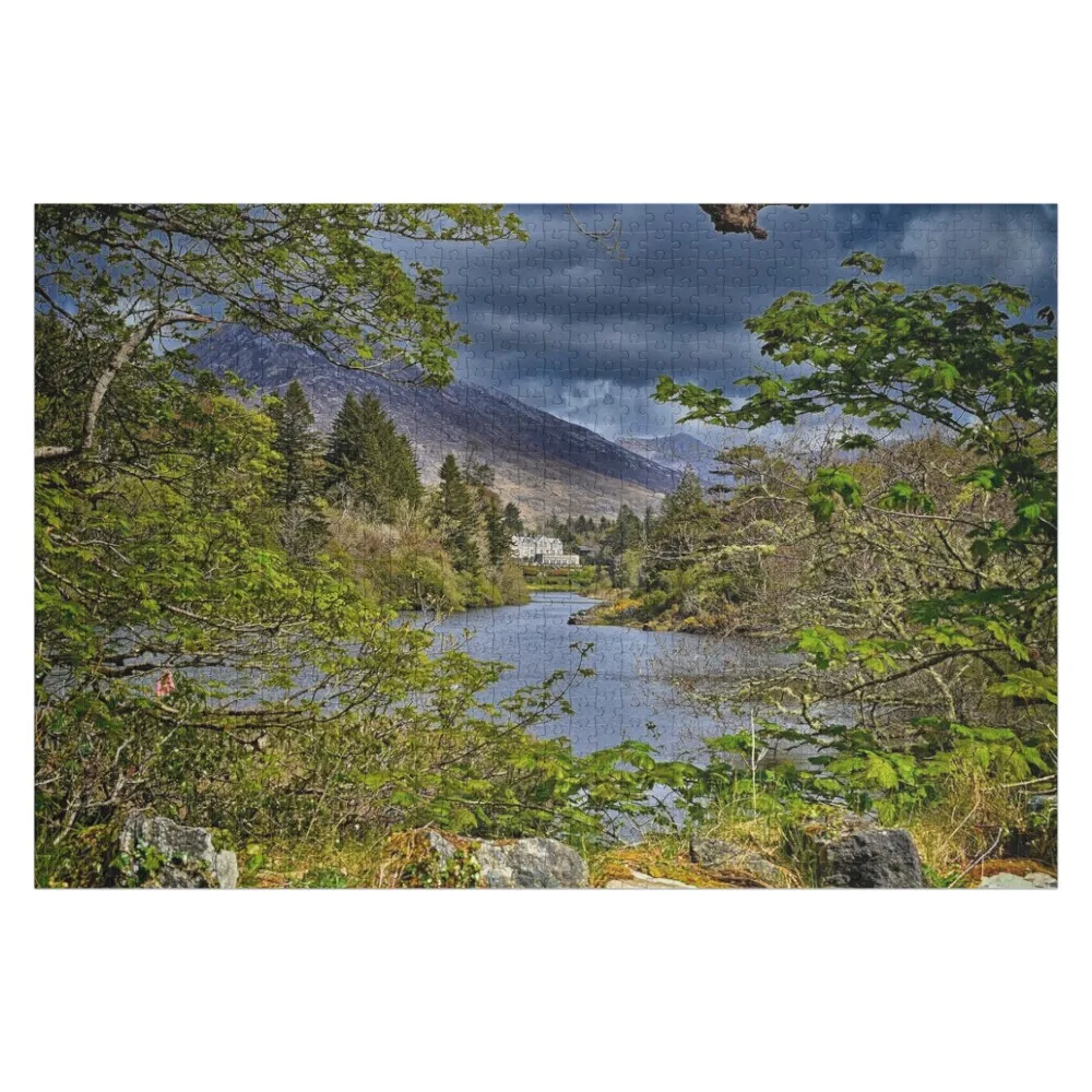 

Ballynahinch Castle, Connemara, Ireland Jigsaw Puzzle Custom Wood Custom Child Puzzle