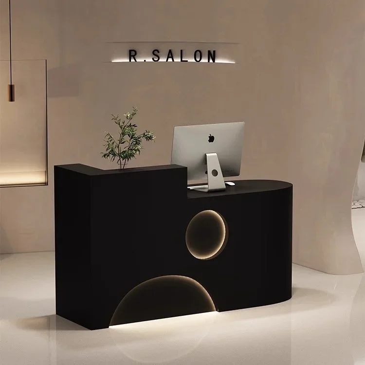 New Arrival Modern Casual Wood Reception Counter Company Front Desk Store Beauty Salon Retail Clothing Cashier Counter Hotel Hos