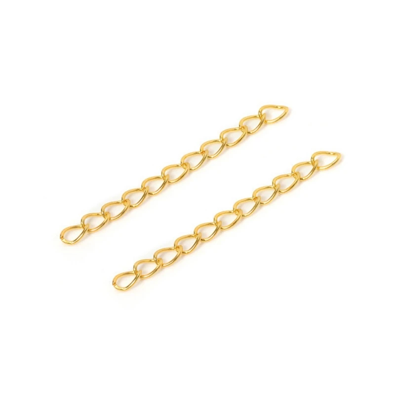 20Pcs/Lot 45-50mm Necklace Extension Chain Bulk Bracelet Extended Link Tail Extender For DIY Jewelry Making Findings