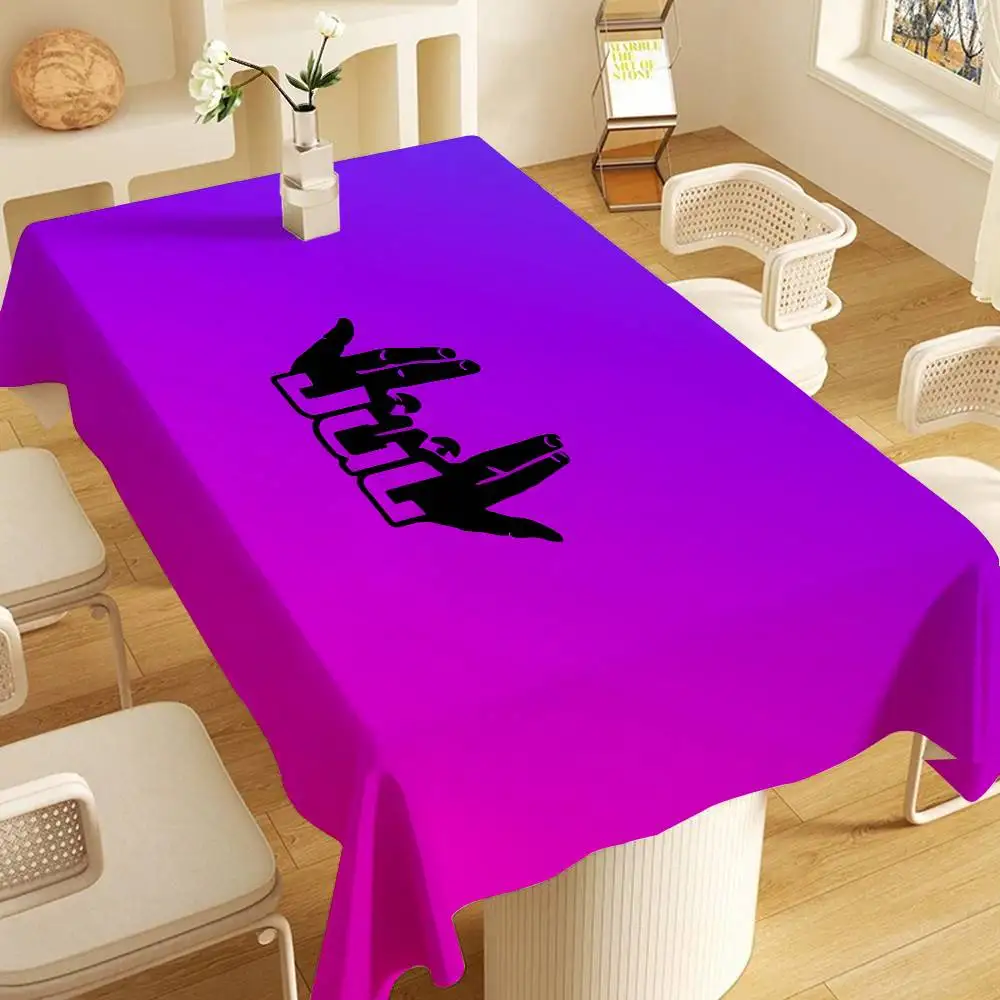 JuL C'est Pas Des Lol Polyester Waterproof Tablecloth Bedside Table Dustproof Decorative Cloth Living Room Coffee Tablecloth