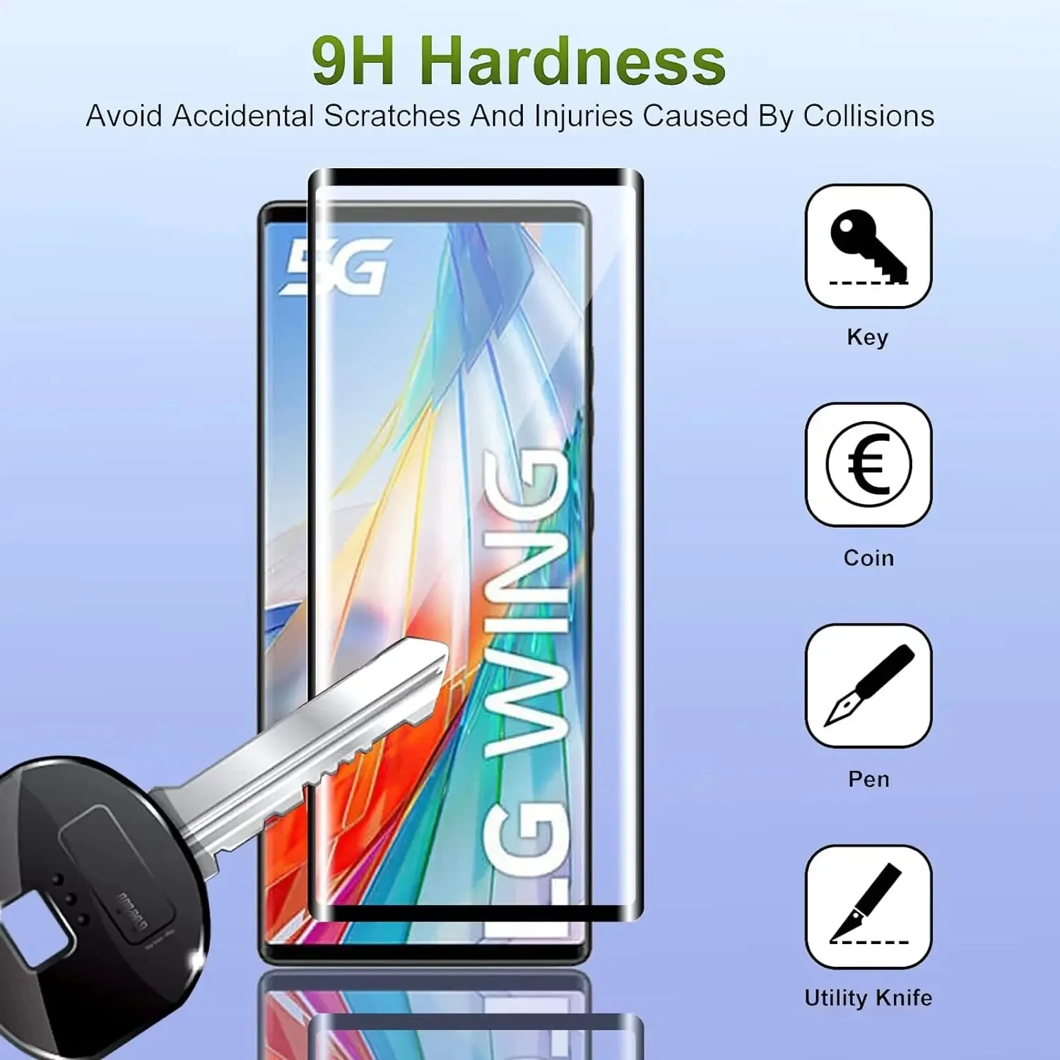 2/4Pcs 3D Tempered Glass For LG Wing 5G Screen Protector Glass Film