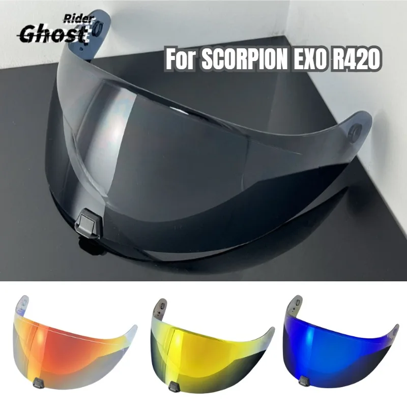 Visor for SCORPION EXO R420 Helmet Face Shield Viseira Capacete Inner Coating Windproof Anti-UV Durable Tinted Lens Accessories