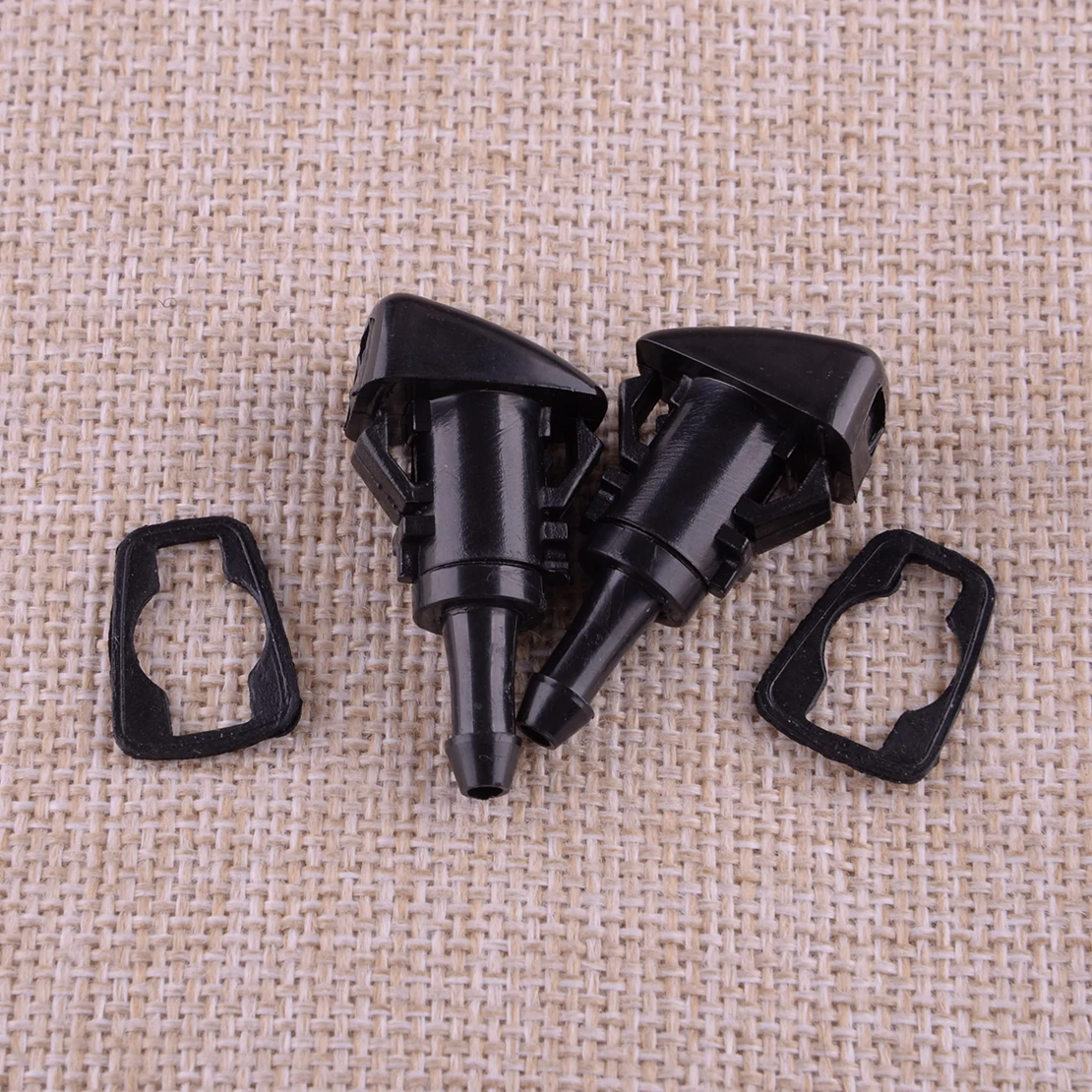 

2Pcs Black Windshield Wiper Washer Jet Nozzle with 2 Gaskets Fit for Subaru Impreza WRX STI 2008 2009 2010 2011 86636FG051 New