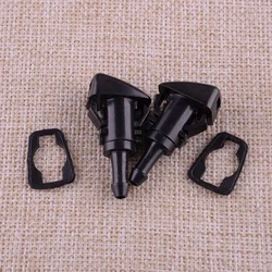 2Pcs Black Windshield Wiper Washer Jet Nozzle with 2 Gaskets Fit for Subaru Impreza WRX STI 2008 2009 2010 2011 86636FG051 New