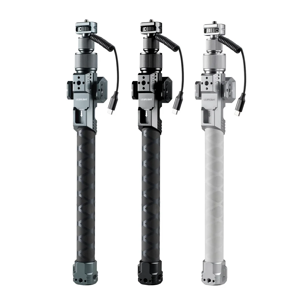 LEAPLIGHT Aluminiowy Statyw Trójnożny z Teleskopowym Ramieniem i Kablem Ładującym, Ramię Jib do DJI Osmo Pocket 4/4P/3 Luna, do Transmisji na Żywo i Vlogów — 2