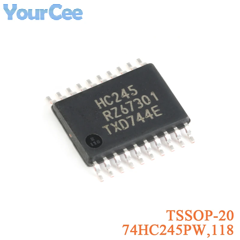 20Pcs/10Pcs 74HC245PW,118 TSSOP-20 74HC245PW HC245 Tri-State Output Eight-Bus Transceiver Logic Chip