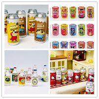 Hello Kitty Resin Simulation Drink can Beverage Juice Bottle Snacks Resin Cabochon Craft For DIY Play Food Dollhouse Accessories