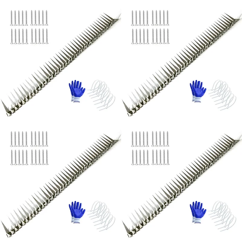 

AFOURT-4X Anti Rat Snake Squirrel Baffle Blocks The Rat Crawling Natural Gas Water Pipe Air Conditioning Stab Cover Spikes 1M