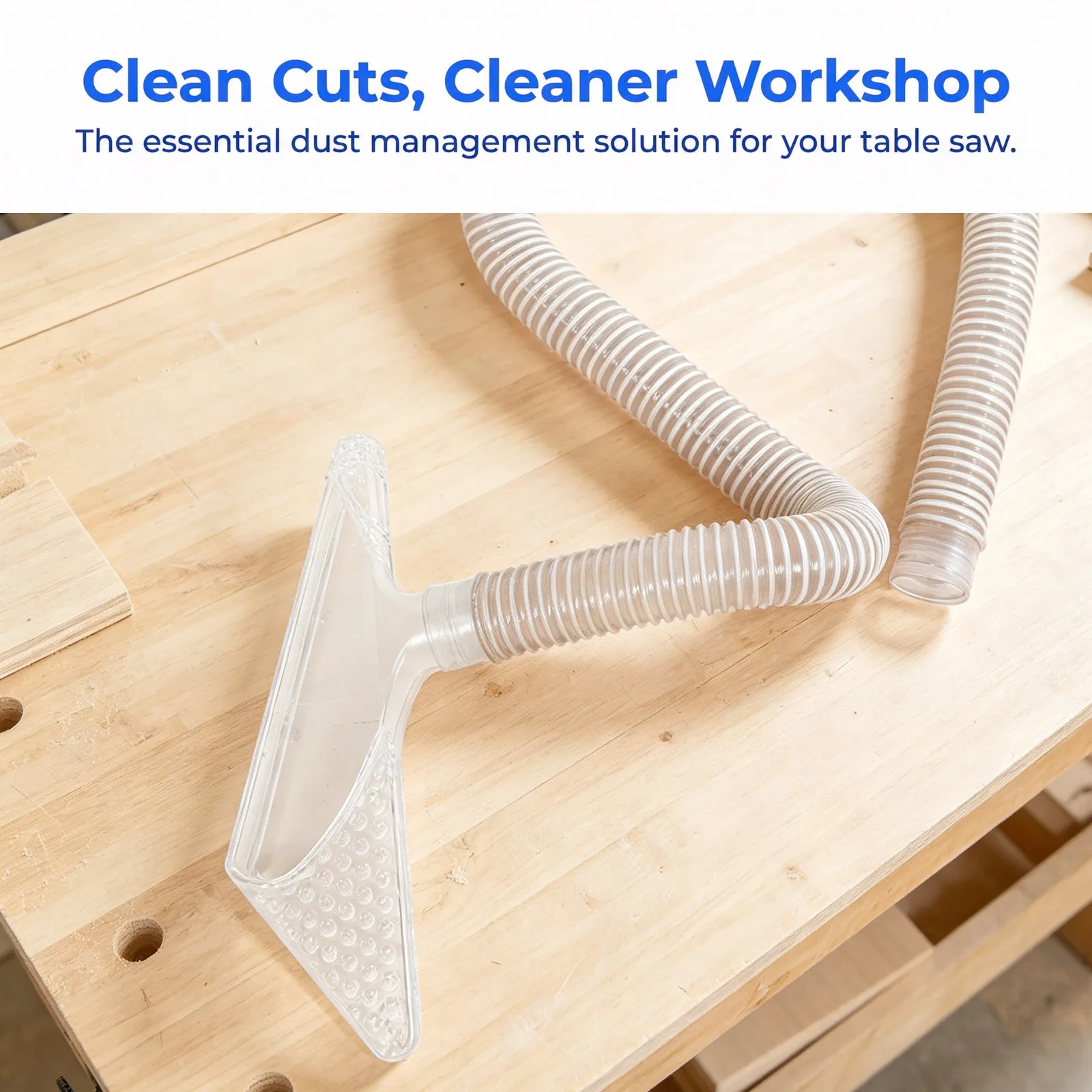 1Set Panel Saw Dust Collection Guard 50Mm Clear Plastic Sliding Hood Quick Mount for Woodworking Table Saw Dust Extraction Hose