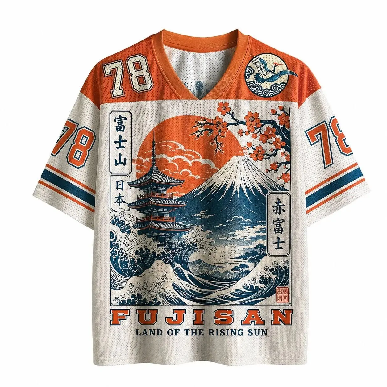 2026 Summer Fashion Style Retro Mount Fuji Cherry Blossom Landscape 3D Printed Outdoor Leisure T-Shirt Top