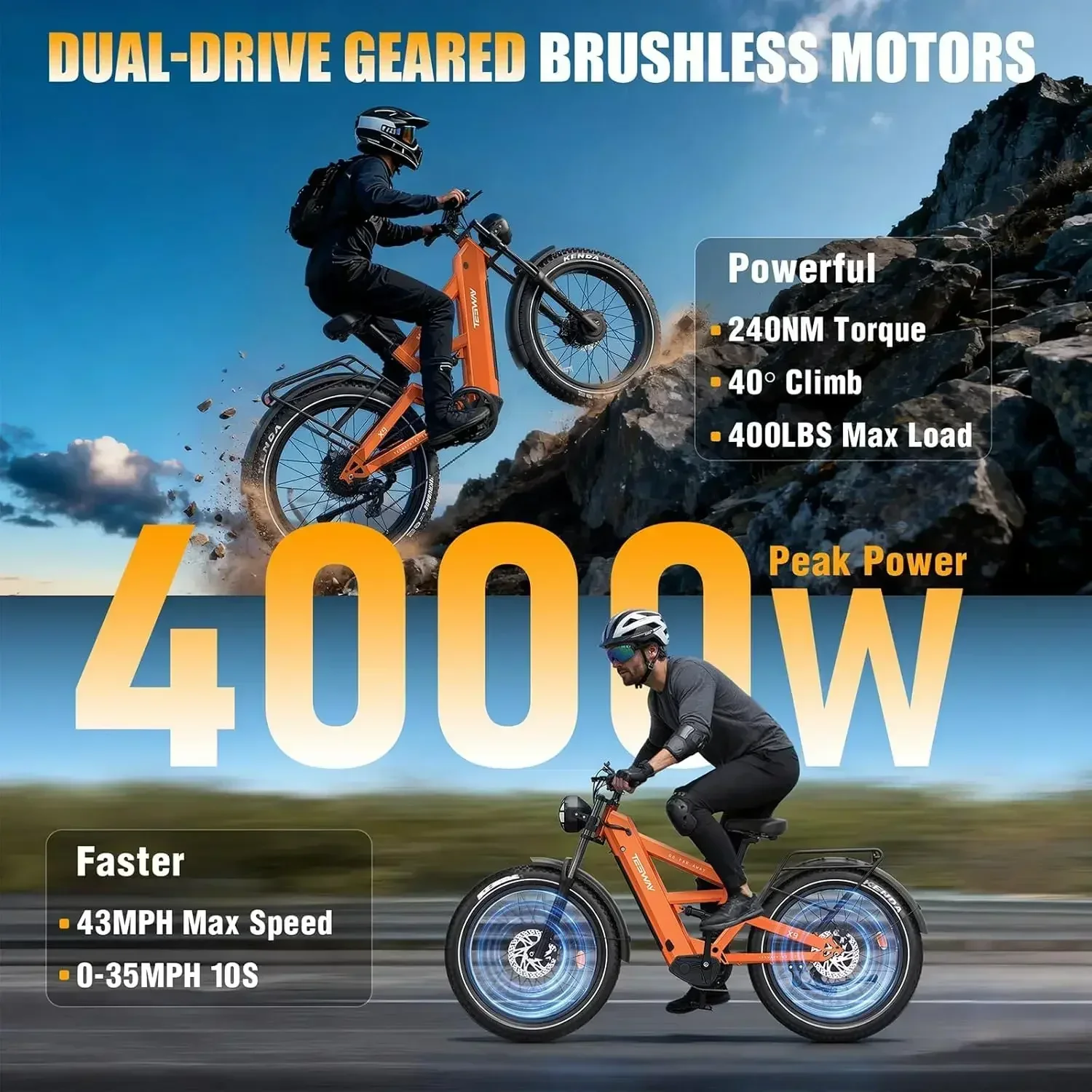 X9 Ultra Dual Motor Ebike, 26