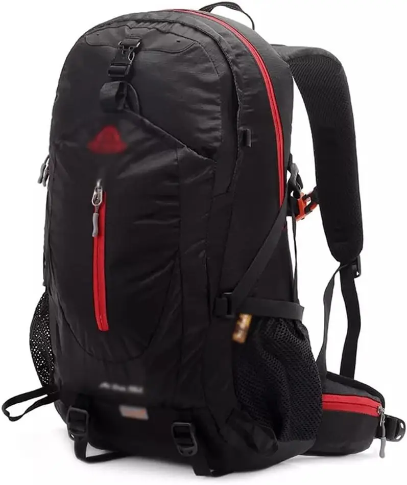 38L Mountaineering Sports Backpack Mountaineering Travel Bag Leisure Outdoor Hiking Rucksack(Black)