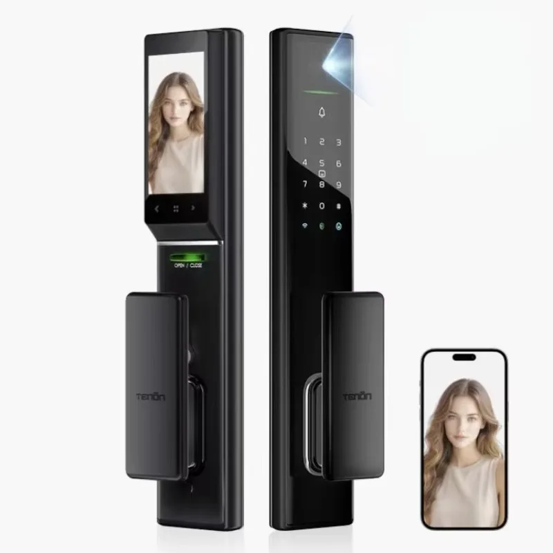 High Quality Wifi Fingerprint Tuya 3D Face Smart Lock Digital Electronic Biometric Smart Lock Door Push and Pull