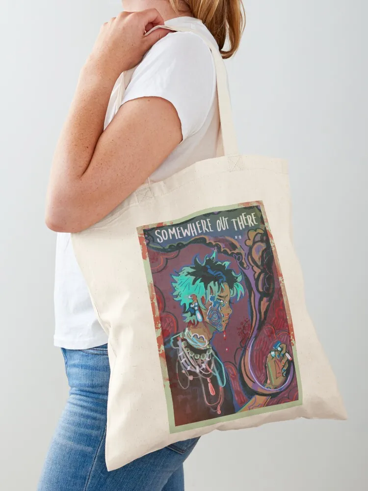 SOMEWHERE OUT THERE - tote bag Tote Bag Women's handbag university shopper bag Candy bags Canvas Tote