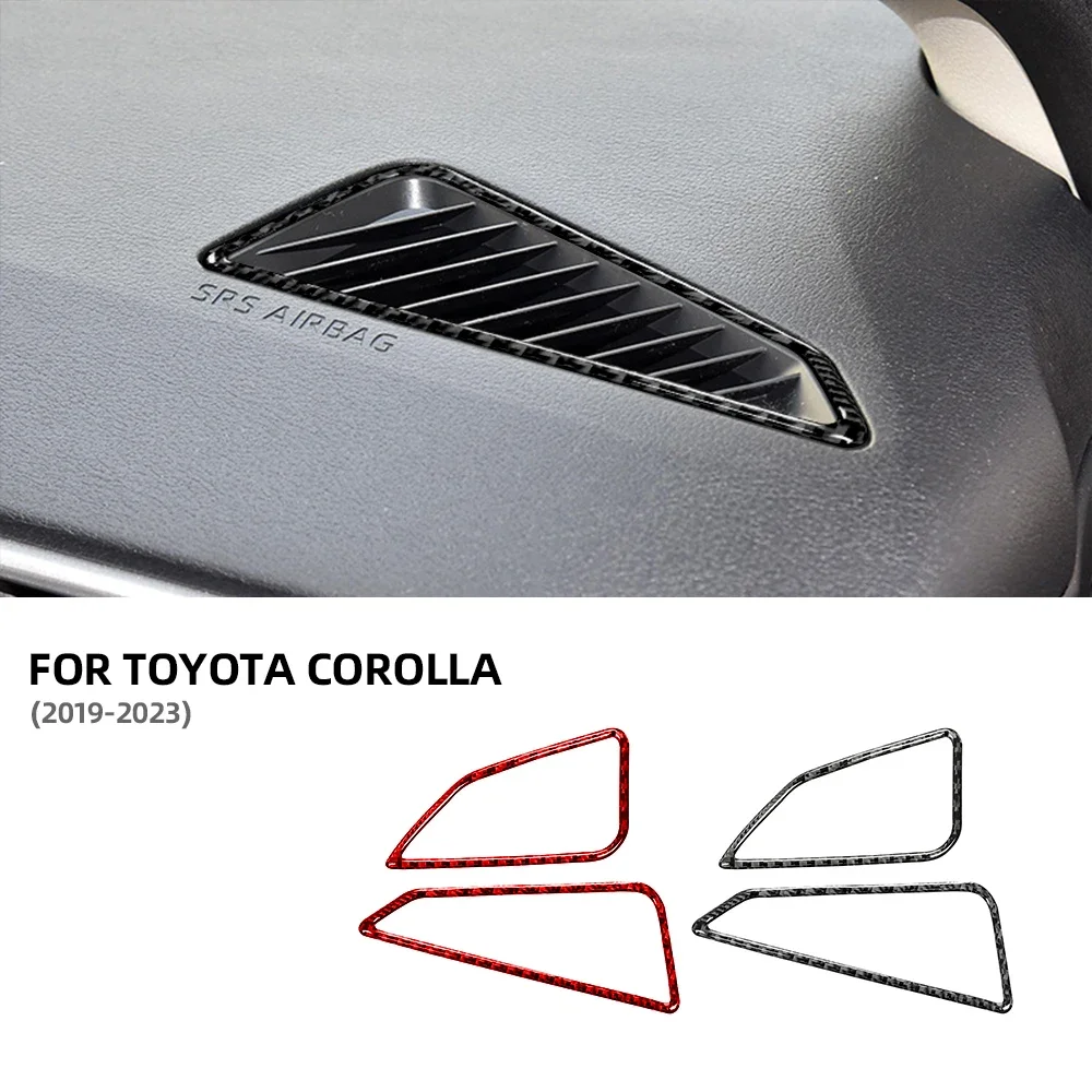 

Real Soft Carbon Fiber Sticker For Toyota Corolla 2019 2020 2021 2022 2023 Rear Instrument Panel Outlet Trim Acceccoriesinterior