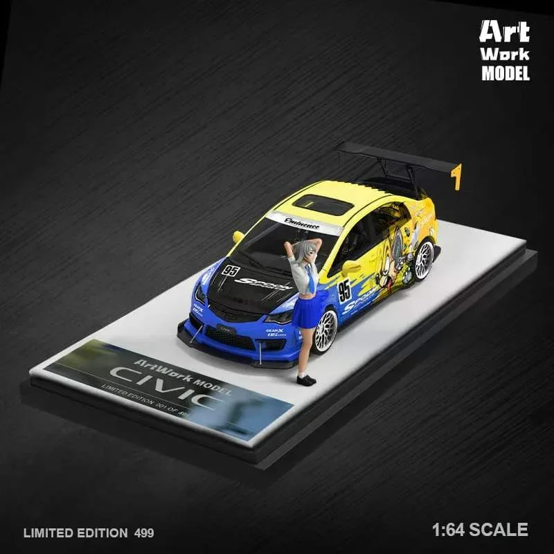 

Time Micro x Artwork 1:64 Civic FD2 Track Edition Spoon limited499 Diecast Model Car