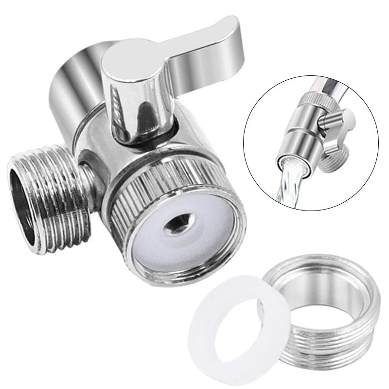 

3 Way Sink Splitter Diverter Valve Leak-Proof Faucet Connector Splitter Plastic Faucets Water Separator for Shower Bathroom