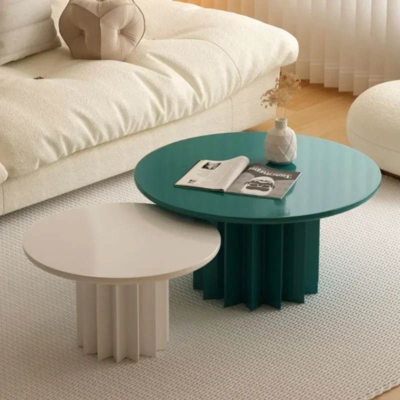 Minimalist Wood Coffee Tables Set Luxury Living Room Unique Modern Coffee Table Round Glam Design Stolik Kawowy Decoration