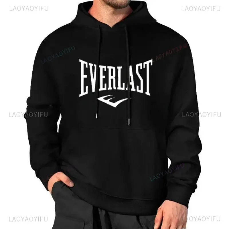 EVERLAST Men\'s Hoodies Fashion Long Sleeve Printing Sweatshirt New Autumn Winter Harajuku Pullover Sports Man\'s Hooded Sweatshi