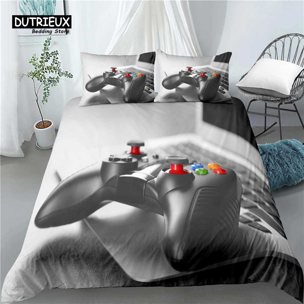 

Home Living Luxury 3D Gamepad Print 2/3Pcs Comfortable Duvet Cover PillowCase Bedding Sets Queen and King AU/EU/US Size