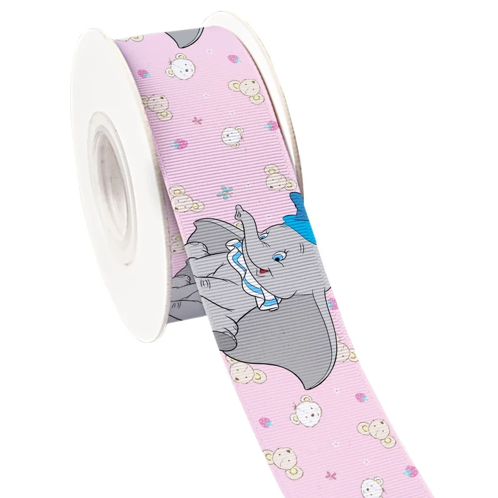 10 jardów Śliczna kreskówka Disney Dumbo Grosgrain Wstążka do kokardek do włosów DIY Materiały do rękodzieła Materiały do rękodzieła