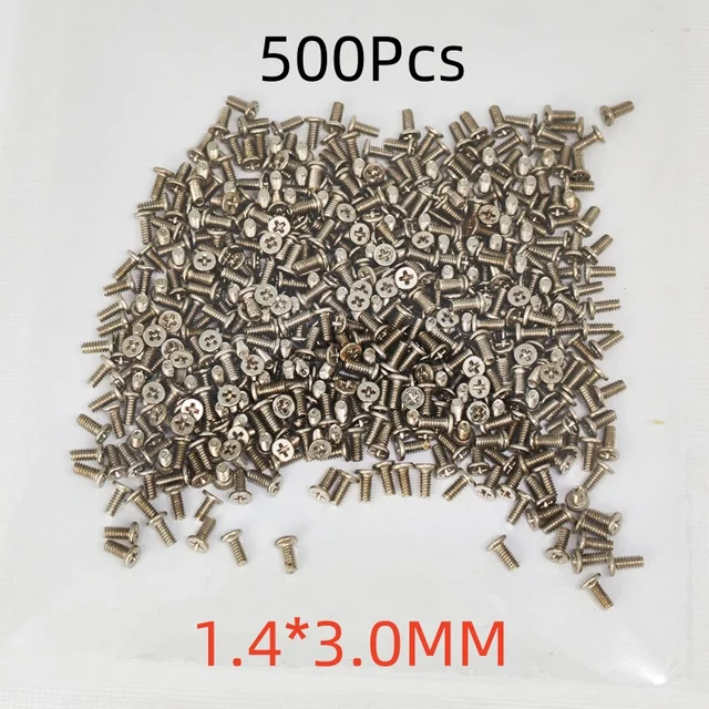 500 sztuk / partia Śruby 3,0 mm do Samsung Galaxy A50 A40 A30 A20 A51 A80 A90 A11 A71 Śruby 3,5 mm do płyty głównej telefonu komórkowego