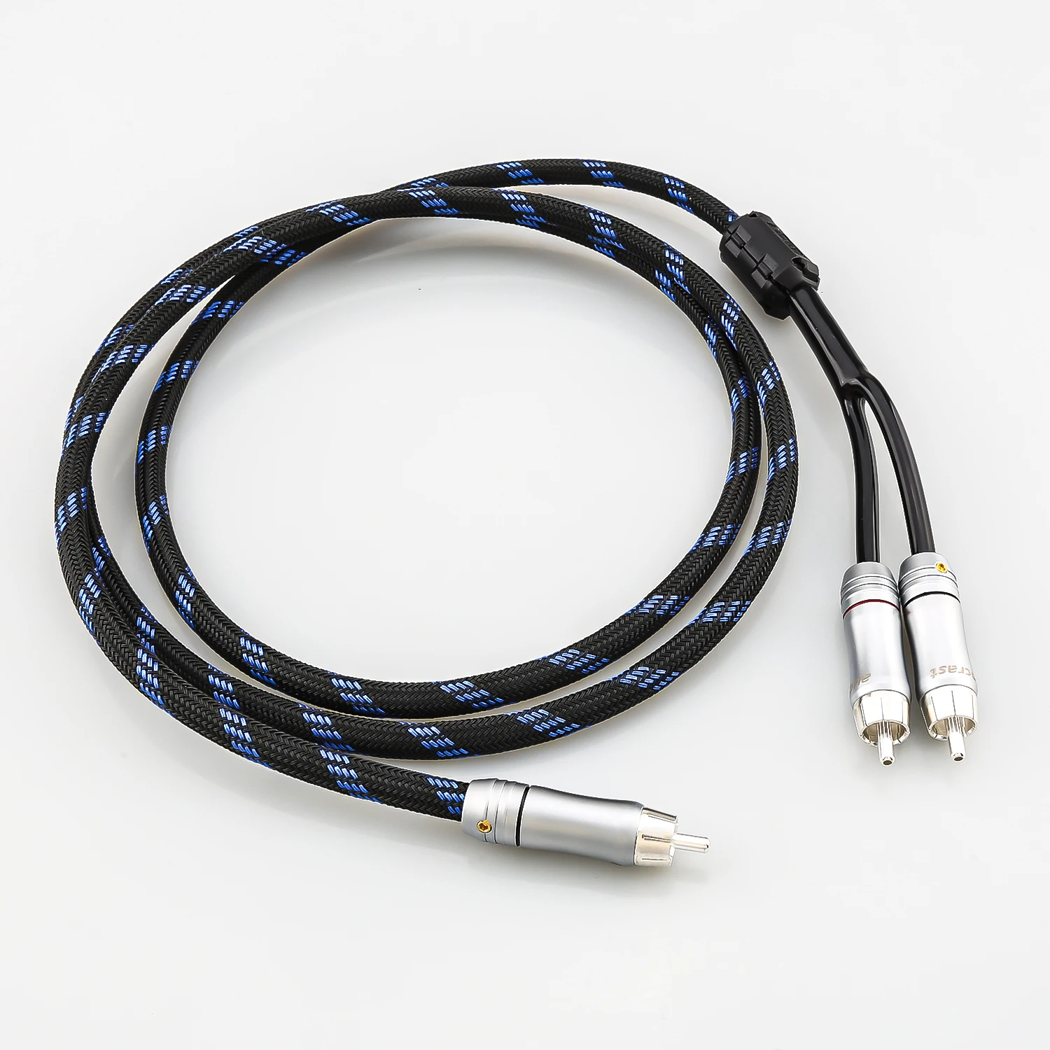 HIFI 0.5m,1 m,1.5m,2 m,3m,5m Subwoofer Y kabel RCA 1 męski na 2 męski kabel Audio