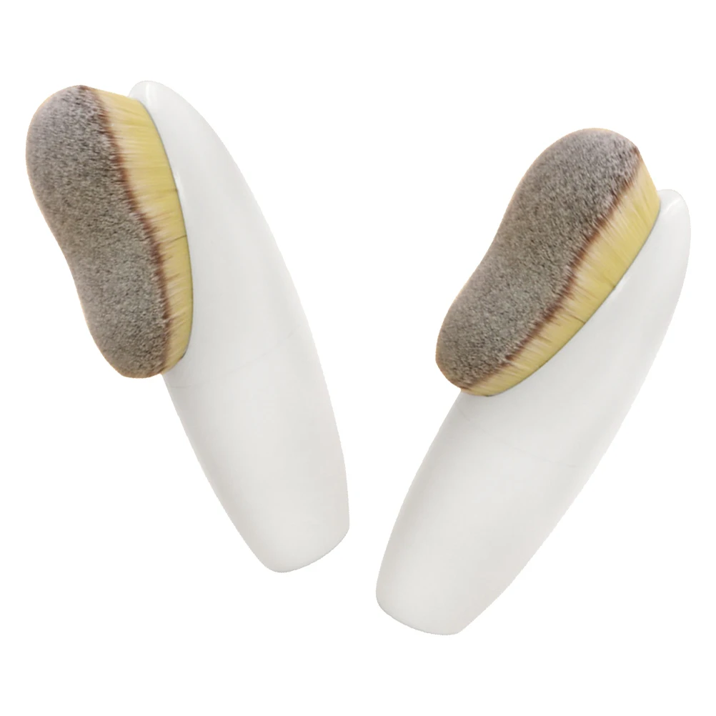 

2Pcs Makeup Brushes Foundation Premium Fiber ABS Plastic Cosmetics Brush Set Face Beauty Long H