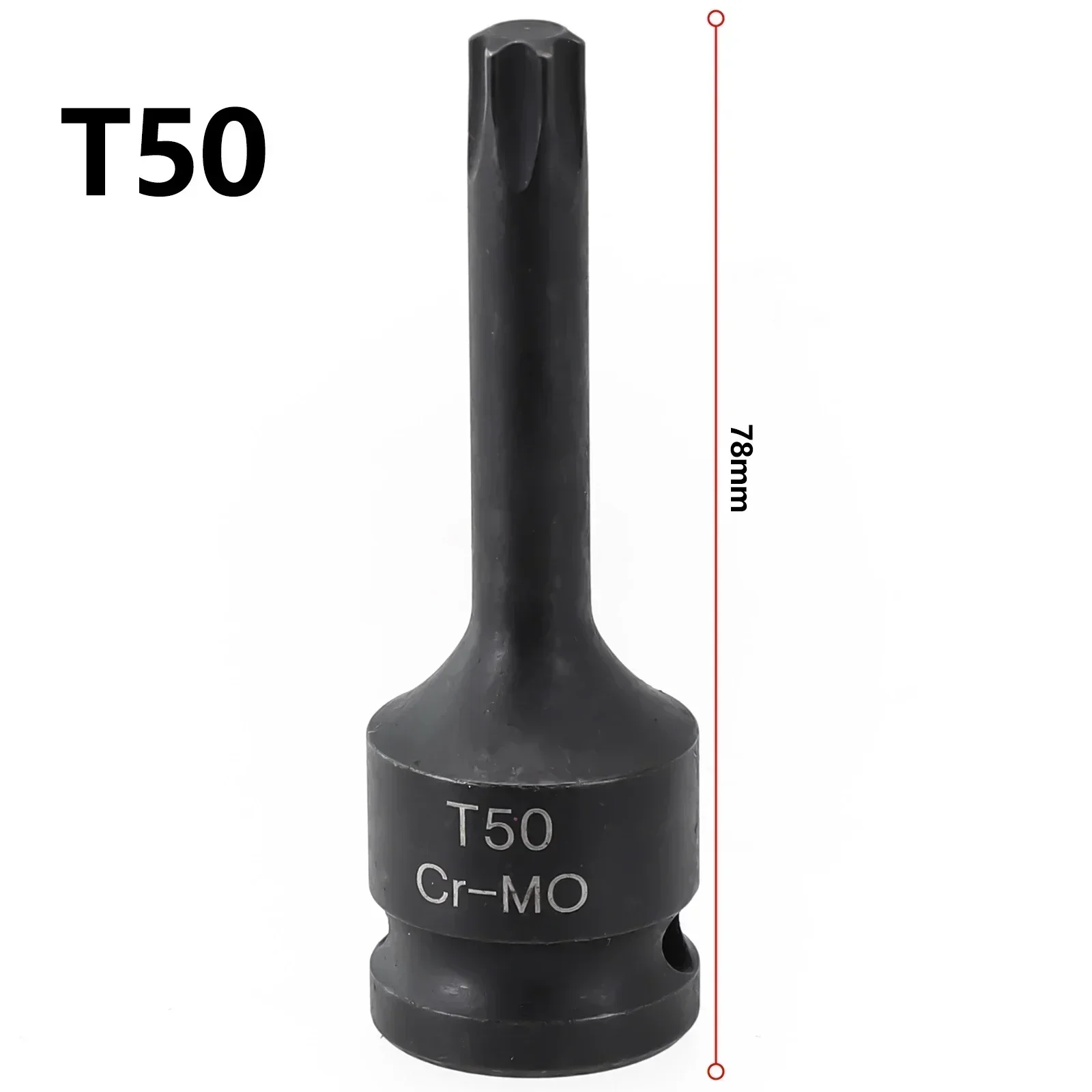 Imagem -05 - Brocas de Chave de Fenda Torx Adaptador de Soquete de Unidade de Impacto de Polegadas T20 T25 T27 T30 T35 T40 T45 T50 T55 T60 T70 T80 T100